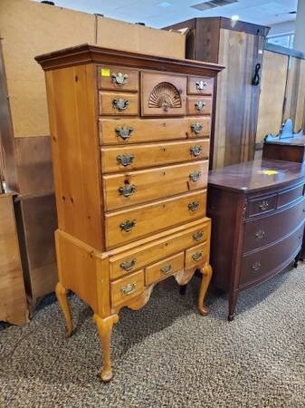Pine Highboy Dresser