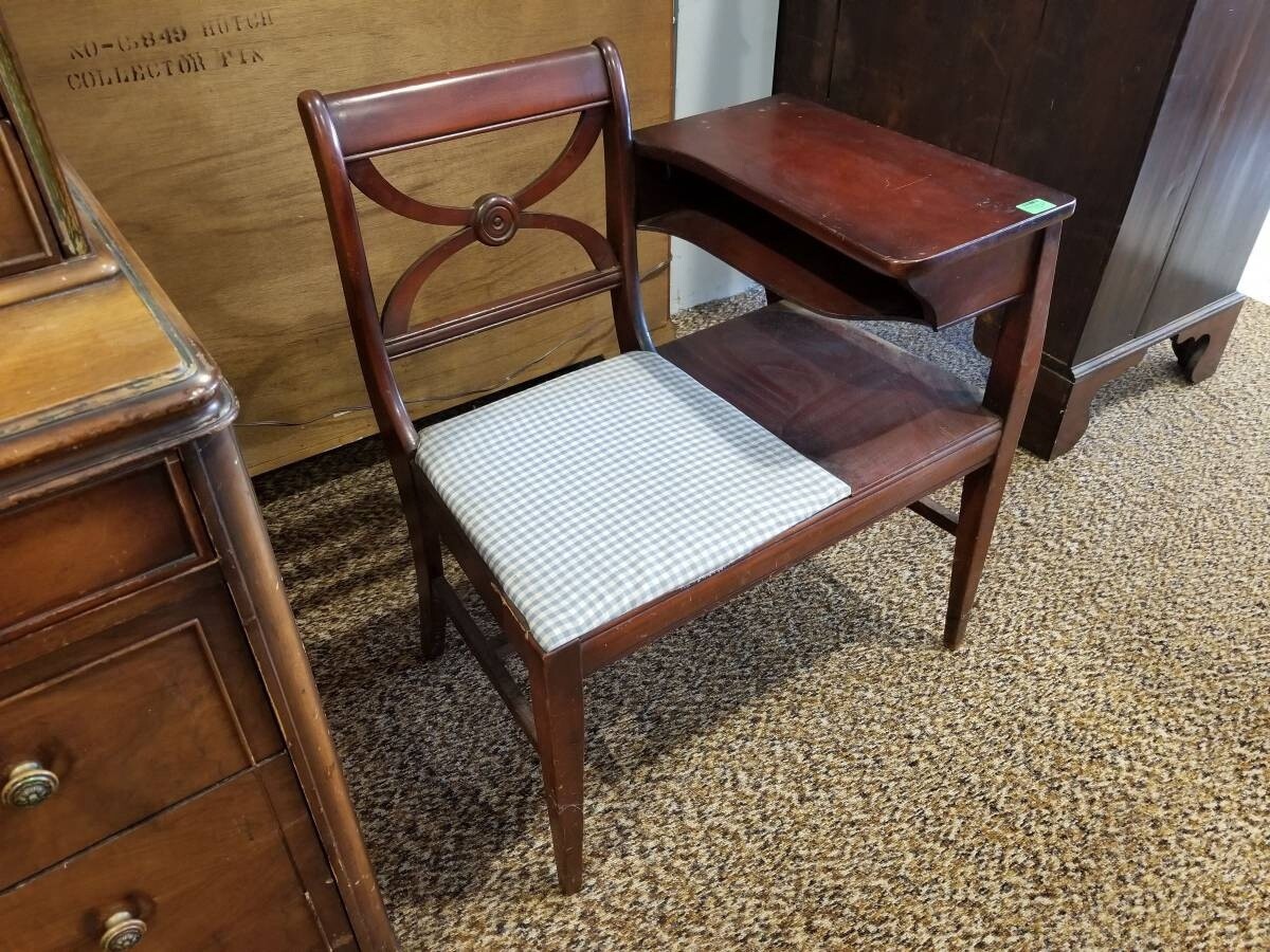 Vintage Gossip Bench / Telephone Table