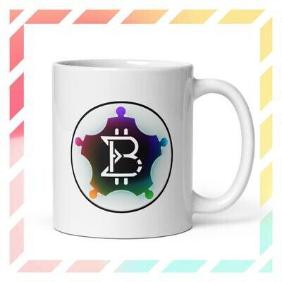 Weiße Tasse, glänzend - Bits Logo Weiße Tasse, glänzend - Bits Logo