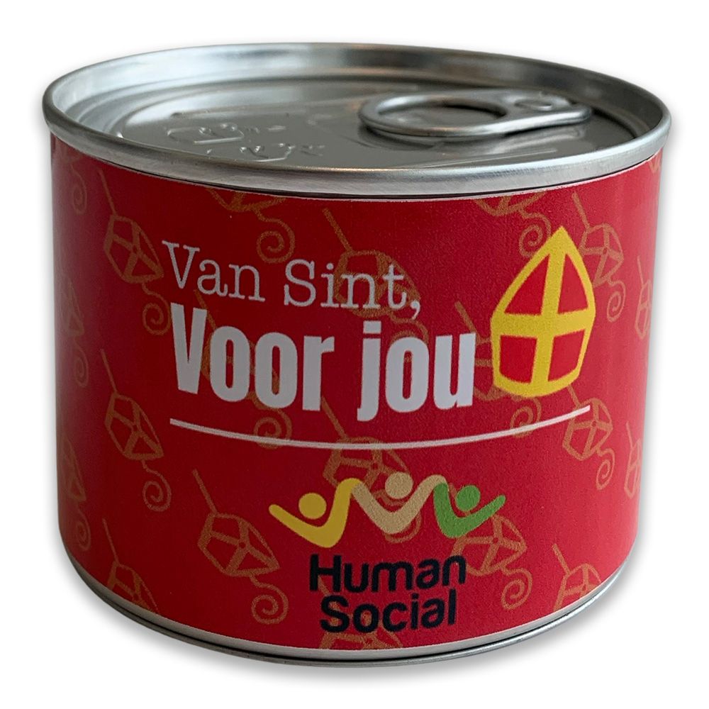 Chocolade pepernoten blikje