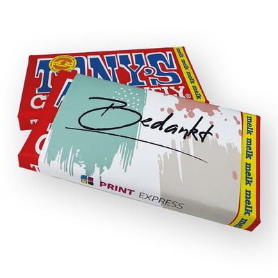 Tony Chocolonely met sleeve