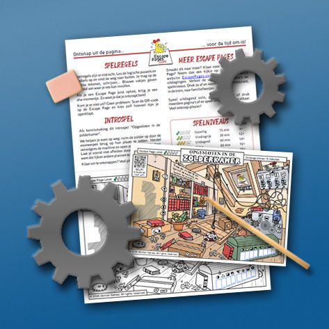 Pakket Escape Pages - Pinguïns en krijtjes (NL) - Bekijk afbeelding 2