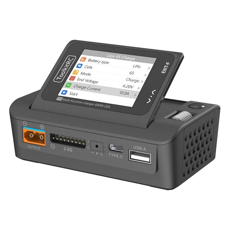 ToolkitRC M9 600W 20A 1-8S Multifunktions-DC-Smart-Balance-Ladegerät mit Sprachalarm ToolkitRC M9