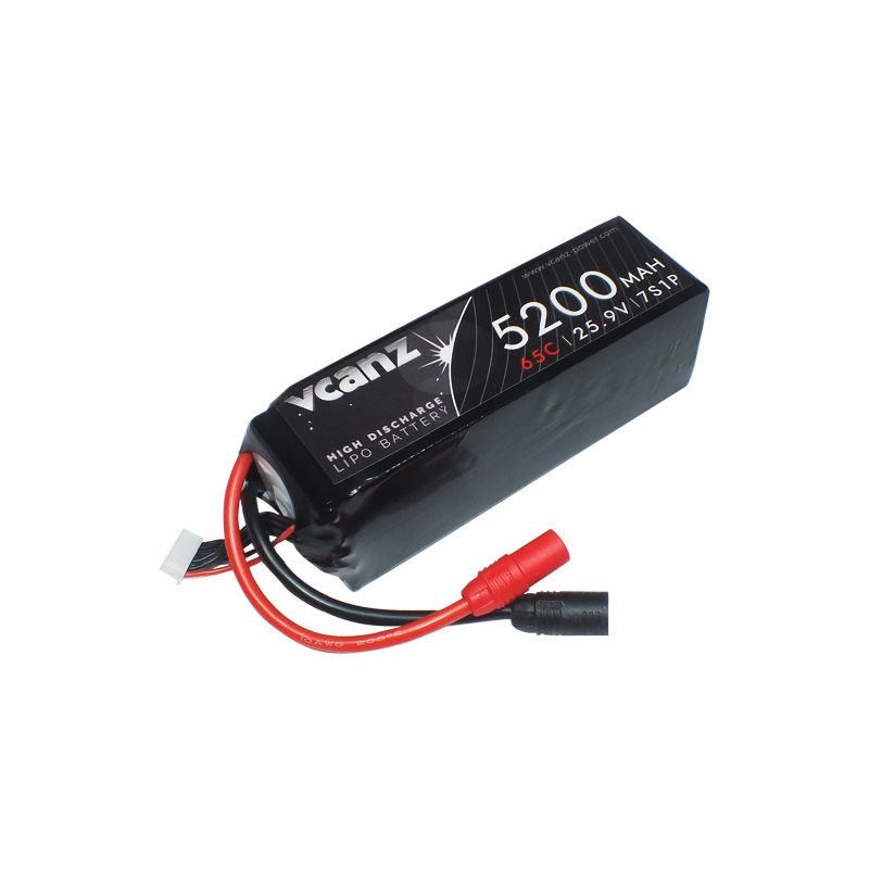 Vcanz 7S 25.9V 5200mAh 65-130C Graphene Lipo RC-Akku Vcanz 7S 25.9V 5200mAh 65-130C Graphene Lipo RC-Akku