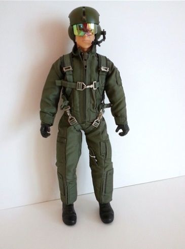 SCALE Full-Body Helicopter Pilot 1/6 - 1/5 Scale, 12" GRÜN