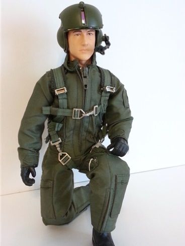SCALE Full-Body Helicopter Pilot 1/6 - 1/5 Scale, 12" GRÜN