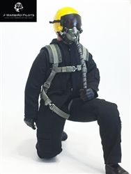 SCALE Full-Body Jet Pilot 1/4.5 - 1/4 Scale, 15" SCHWARZ/GELB