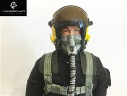 SCALE Full-Body Jet Pilot 1/7 - 1/8 Scale, 10" Schwarz/Gelb