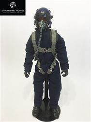 SCALE Full-Body Jet Pilot 1/7 - 1/8 Scale, 10" Blau