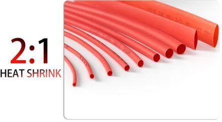 Schrumpfschlauch 2:1 rot 4/6/8/10/12/20mm