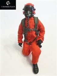 SCALE Full-Body Jet Pilot 1/7 - 1/8 Scale, 10" Orange
