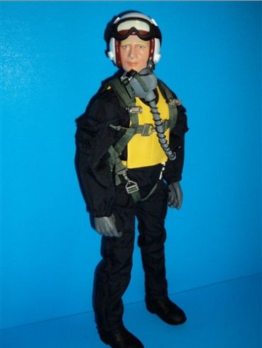 SCALE Full-Body Jet Pilot 1/6 - 1/5 Scale, 12" Korean War F86