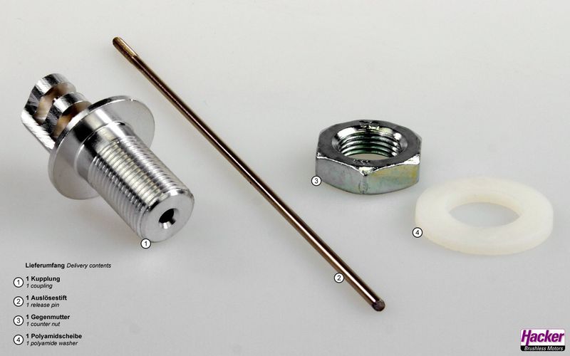 Schleppkupplung für Rumpfrückenmontage