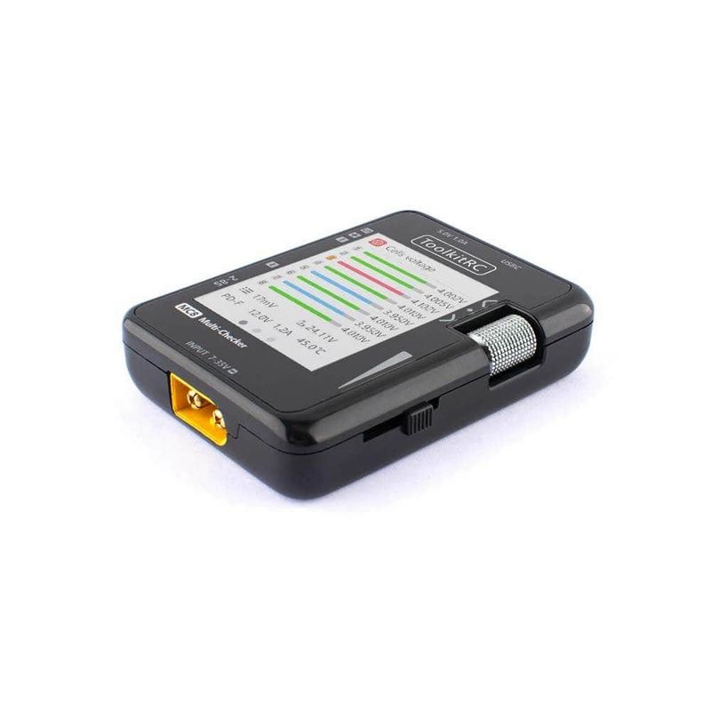 ToolkitRC MC8 Multifunktionaler 2-8S Batterie Checker / PWM, PPM, SBUS Signal Generator