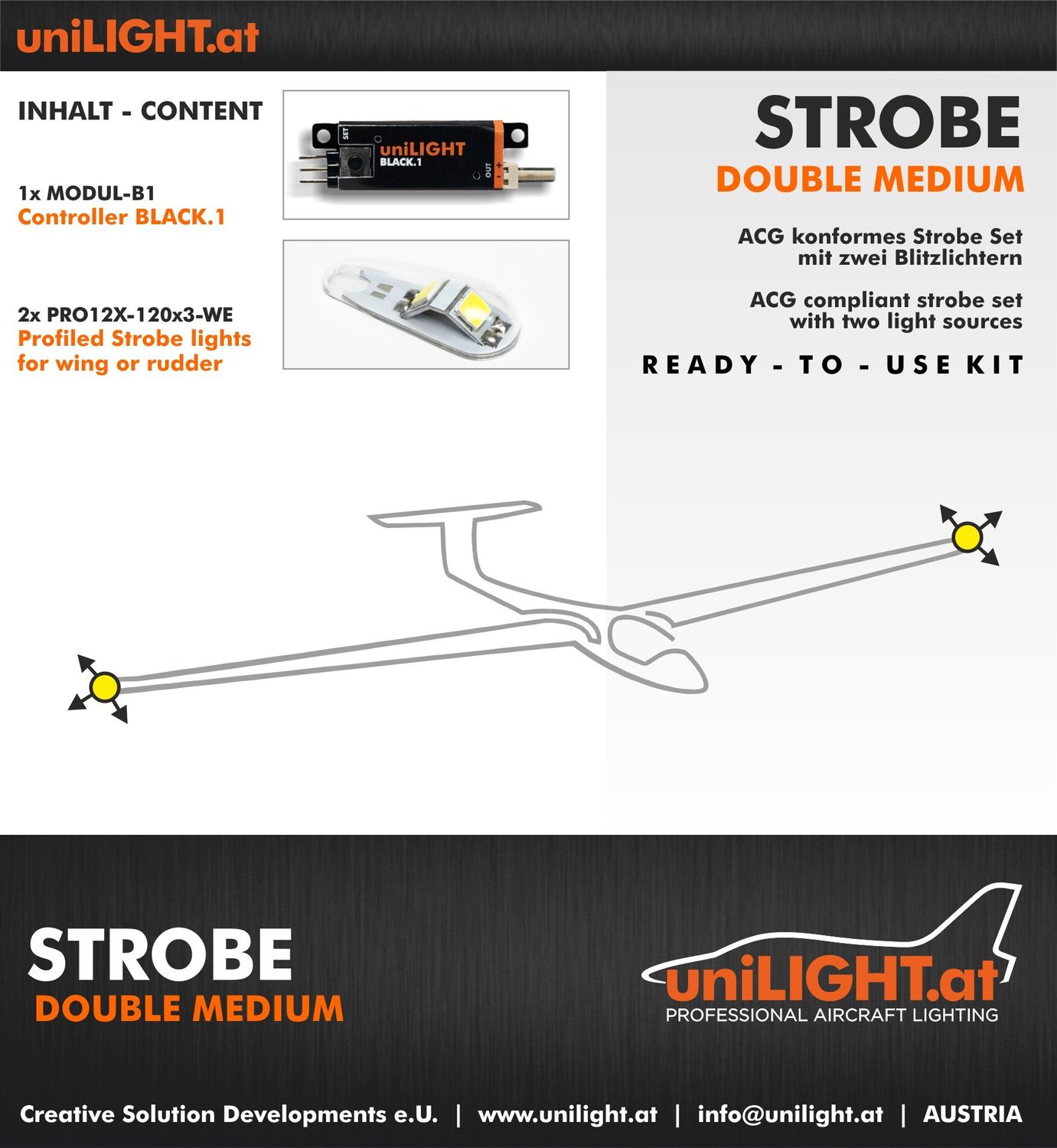 STROBE-Medium Beleuchtungsset