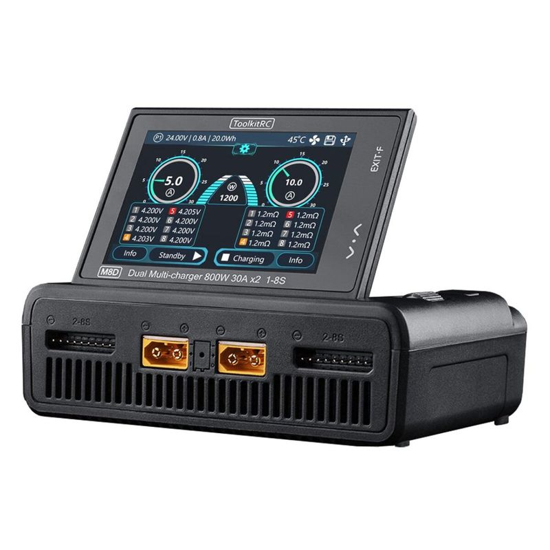 ToolkitRC M8D DC 1600W 1-8S Dual