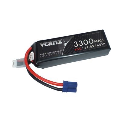 Vcanz 4S 14.8V 3300mAh 45-90C Lipo RC-Akku