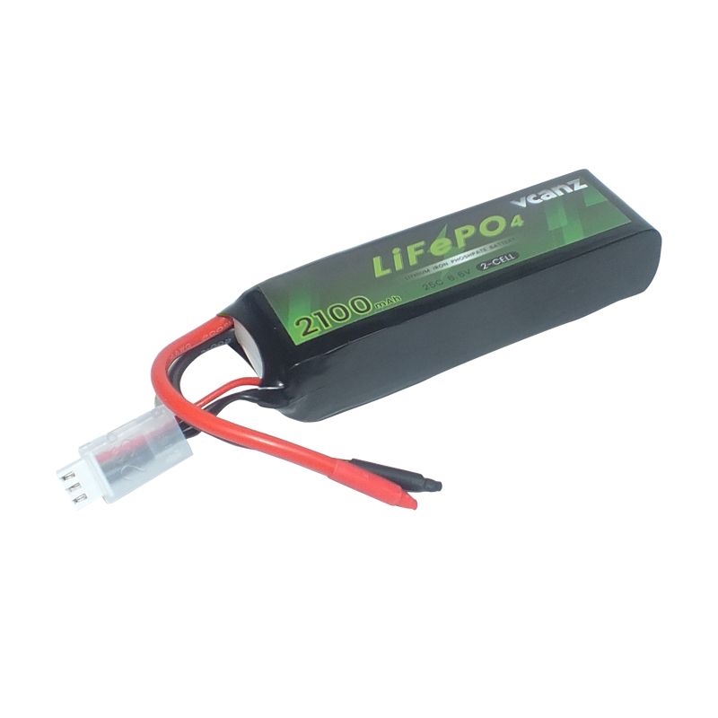 Vcanz LiFePo4 Akku 2S/6.6V, 2100mAh 25C
