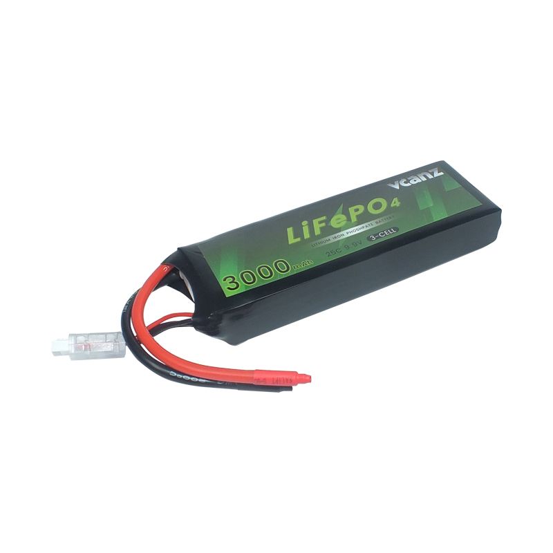 Vcanz LiFePo4 Akku 3S/9.9V, 3000mAh 25C