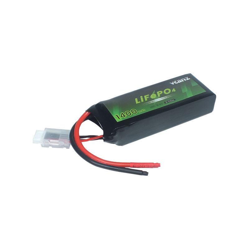 Vcanz LiFePo4 Akku 3S/9.9V, 1400mAh 25C