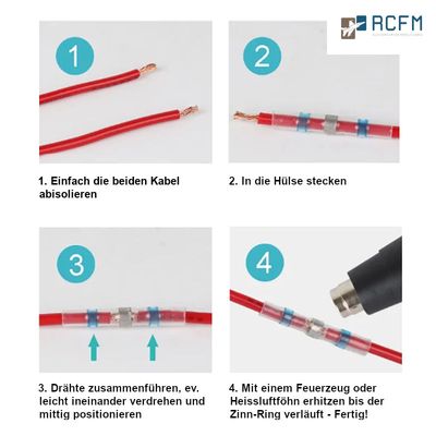 Löt-Schrumpf-Hülse grün - 20-16 AWG Set à 5 Stk.