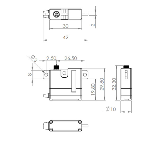 MKS-HV6130 Coreless, 10 mm, 8.1 kg/cm, 0.10 s/60°