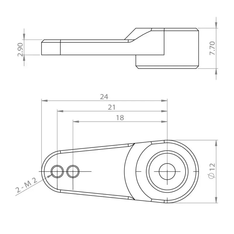 MKS-Servohorn Metall - klein - HBL8X0, HBL380