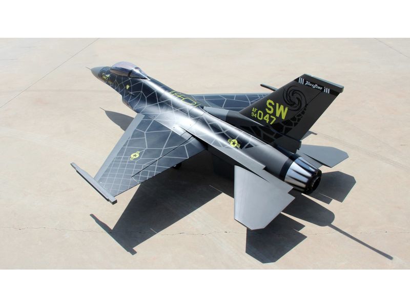 Pilot-RC F-16 Fighting Falcon Turbinen-Jet, Spw 2115mm, ARF mit EZFW