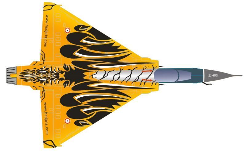 HSDJETS Mirage 2000, Spw 1225mm, Ready for Turbine, Vector