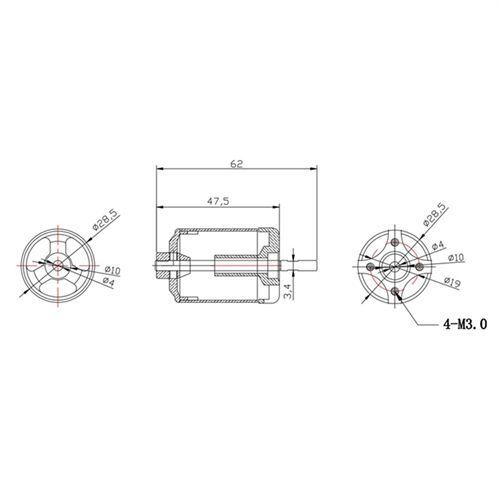 Impeller 70mm 12 Blatt 6S 2300KV inkl. Motor