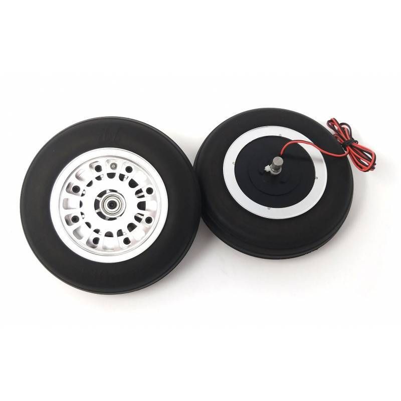 JP Hobby Elektrobremse mit 2x 136/36mm Rädern (8mm Achse) (Flugzeuge bis zu 30kg)