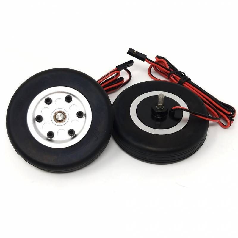 JP Hobby Elektrobremse mit 2x 65/16mm Rädern (4mm Achse)