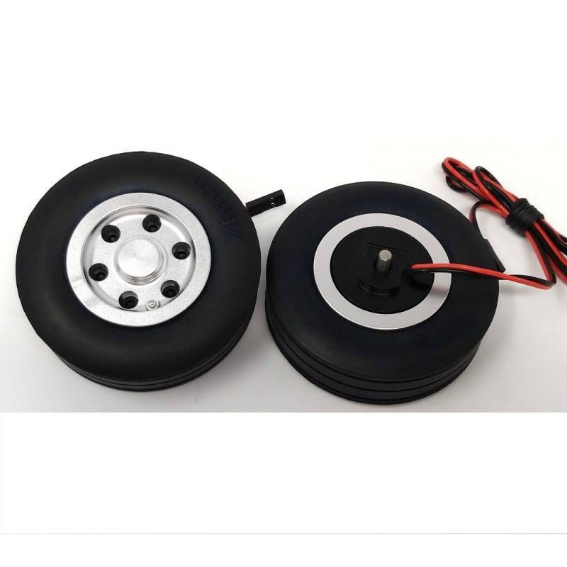 JP Hobby Elektrobremse mit 2x 70/25mm Rädern (4mm Achse)