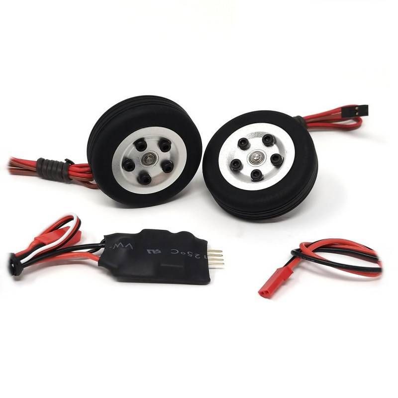 JP Hobby Elektrobremse mit 2x 45/14mm Rädern (4mm Achse)