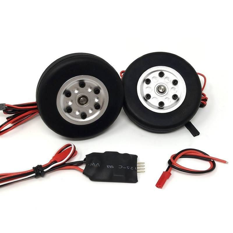 JP Hobby Elektrobremse mit 2x 60/16mm Rädern (4mm Achse)