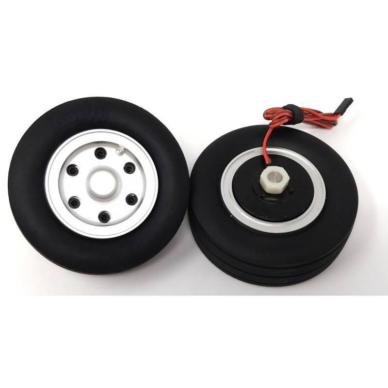 JP Hobby Elektrobremse mit 2x 86/31mm Rädern (8mm Achse)