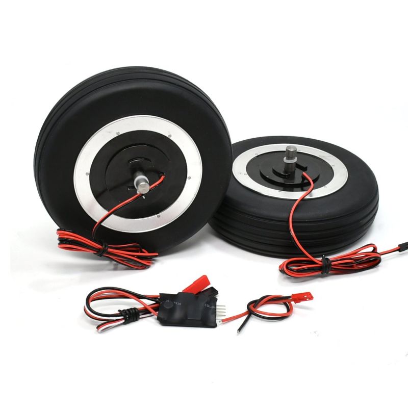 JP Hobby Elektrobremse mit 2x 136/36mm Rädern (8mm Achse) (Flugzeuge über 30kg)