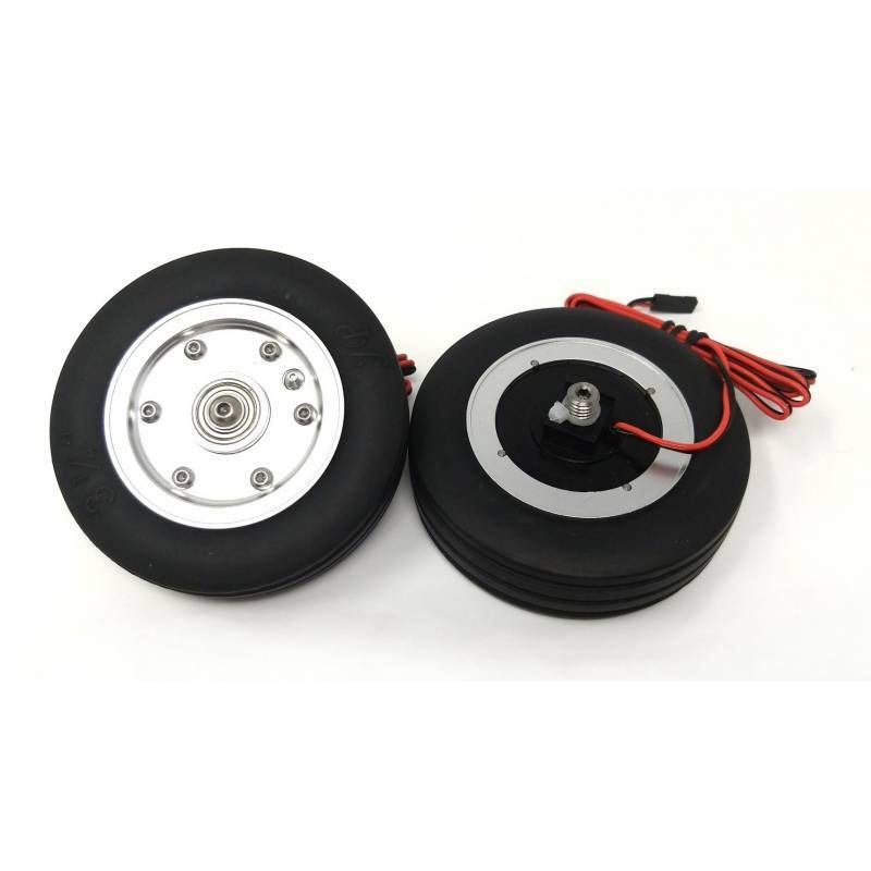 JP Hobby Elektrobremse mit 2x 82.5/25mm (3" 1/4) Rädern (8mm Achse)