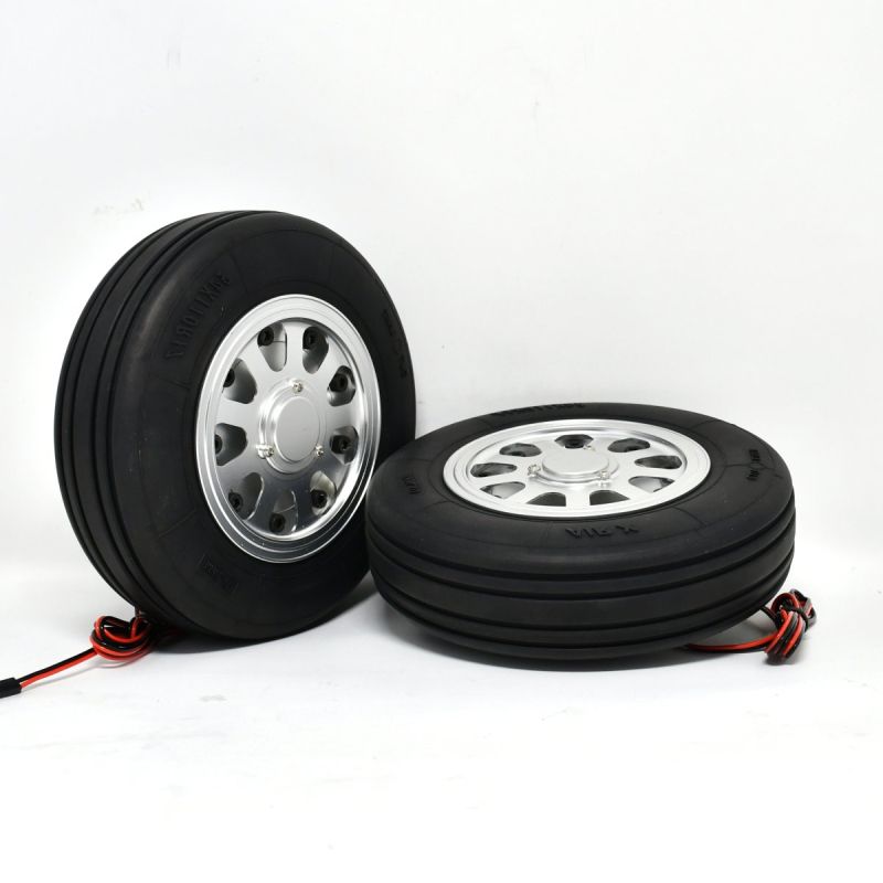 JP Hobby Leicht-Elektrobremse mit 2x 158/52mm Rädern (8mm Achse) (für Jets bis 25kg)