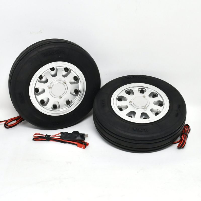 JP Hobby Schwere Elektrobremse mit 2x 158/52mm Rädern (8mm Achse) (für Jets bis 30kg)
