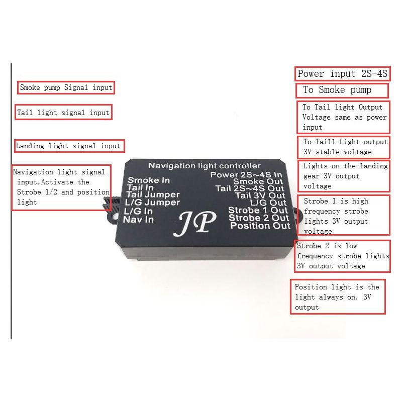 JP Hobby Navigation Light and smoke pump Controller system