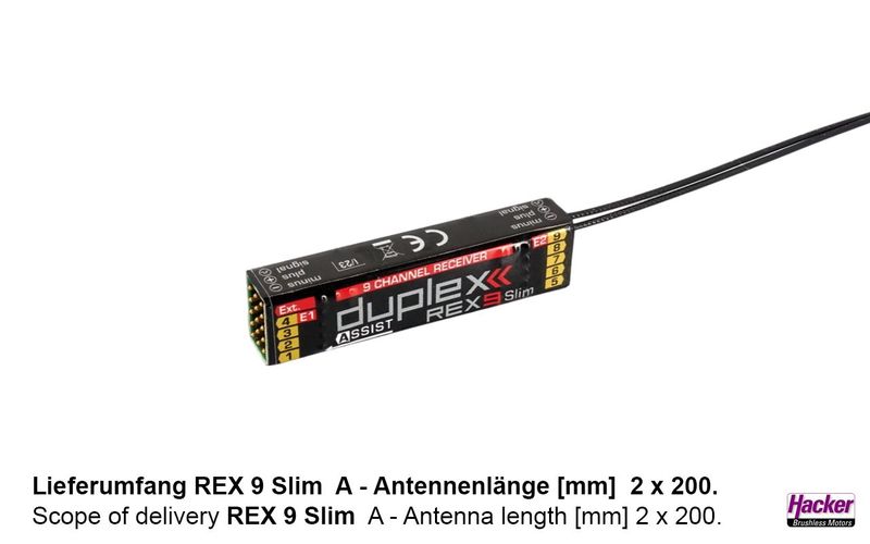 DUPLEX 2.4EX Empfänger REX 9 Slim Assist