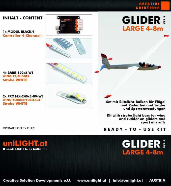 GLIDER-Large Beleuchtungsset V3