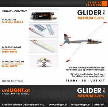 GLIDER-Medium Beleuchtungsset