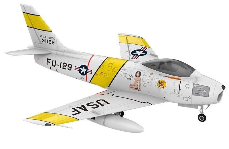 HSDJets F-86 Yellow Ribbon, 120mm EDF Jet, Spw 1720mm, 12S - PNP