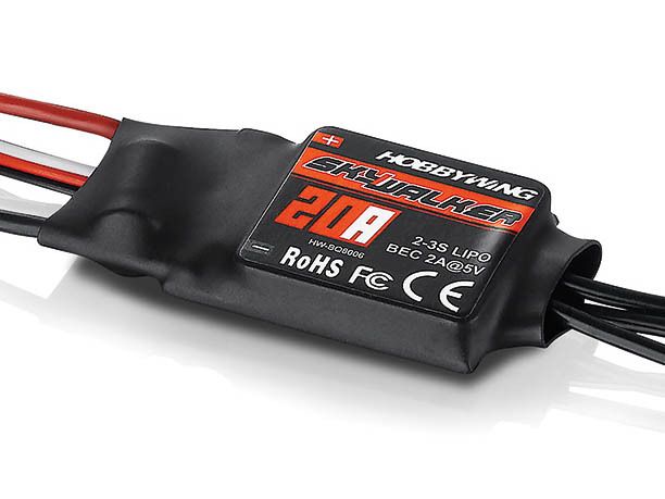Hobbywing Skywalker 20A Regler 2-3s, 2A BEC Hobbywing Skywalker 20A Regler 2-3s, 2A BEC