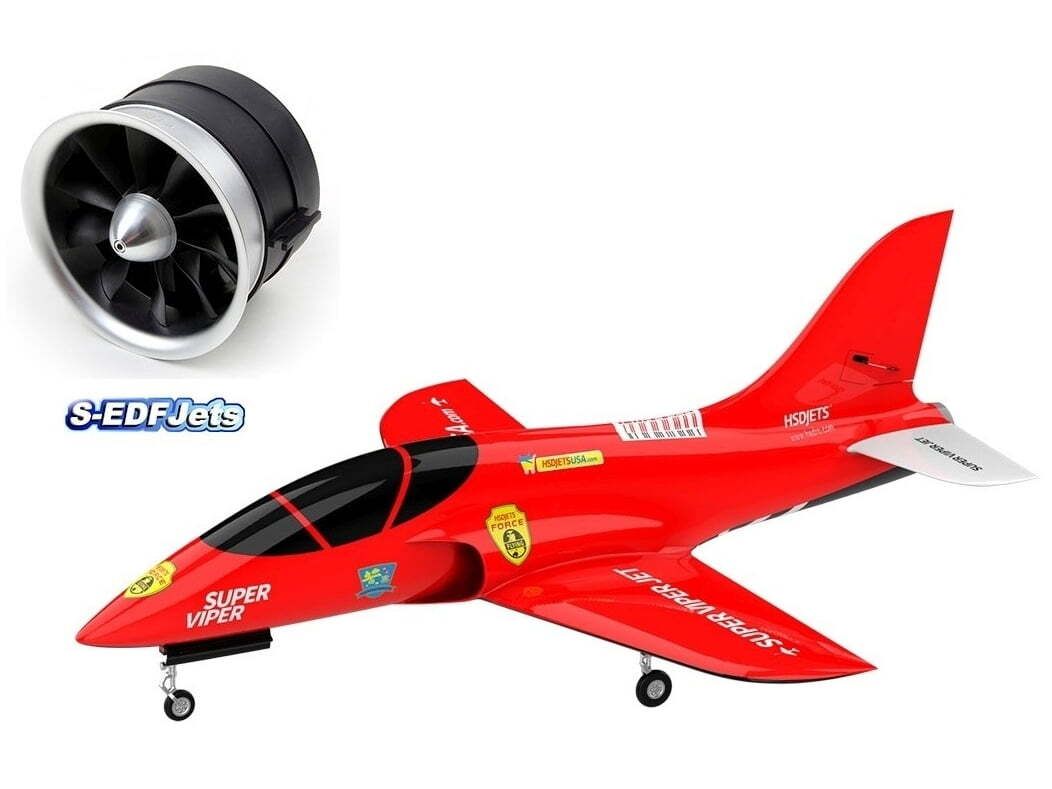 HSD Full Composite Super Viper RED 120mm EDF, Spw 1800mm, PNP-Set