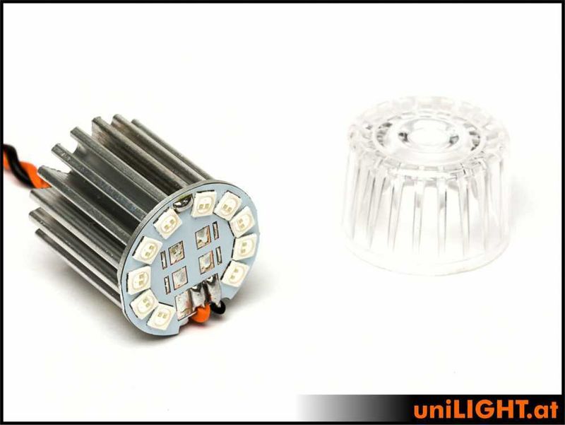22mm ROUND Navigationslicht, 4Wx2, KURZ
