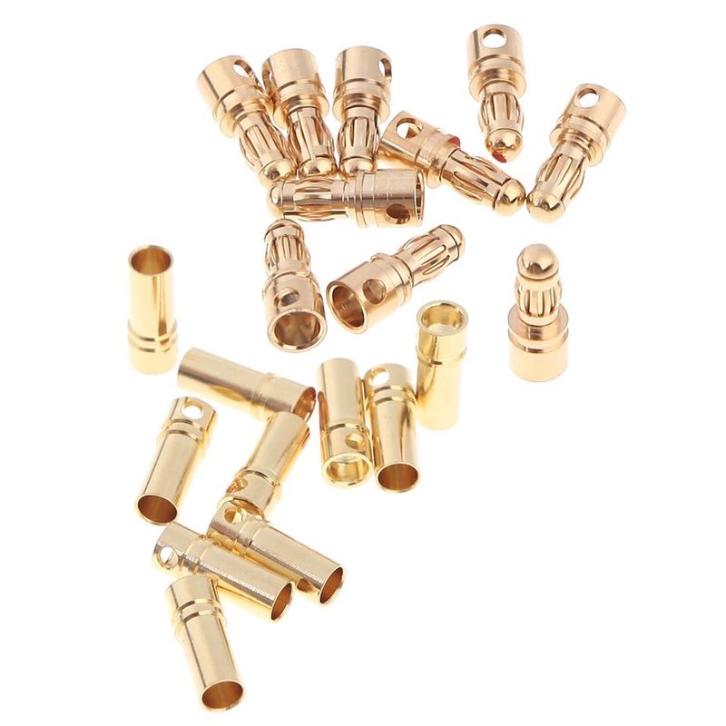 3mm Banana Goldstecker (paar)
