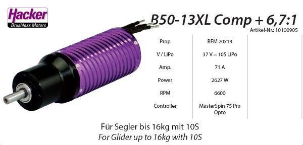 B50-13XL Competition + 6,7:1 Kv 1250